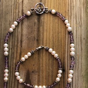 *Sterling silver* necklace and bracelet set